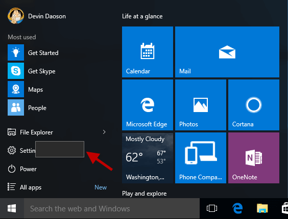 Click on the "Start" menu.
Select "Restart" from the power options.