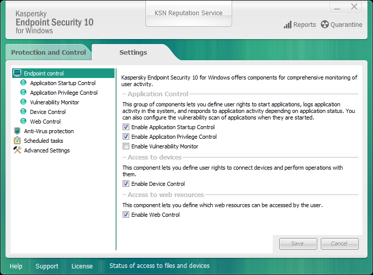 Right-click on the ESET Smart Security icon in the system tray.
Select "Resume protection" or "Enable" from the context menu.